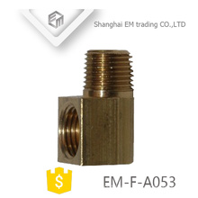 EM-F-A053 Latón macho rosca unión gruesa conector rápido codo tubo